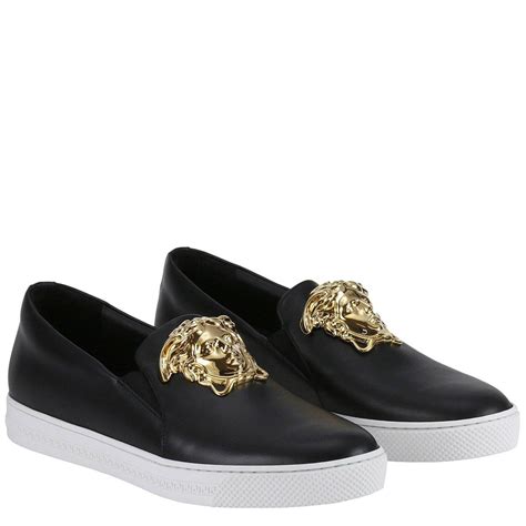 gold versace shoes for men